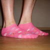 my pink flowers ankle socks